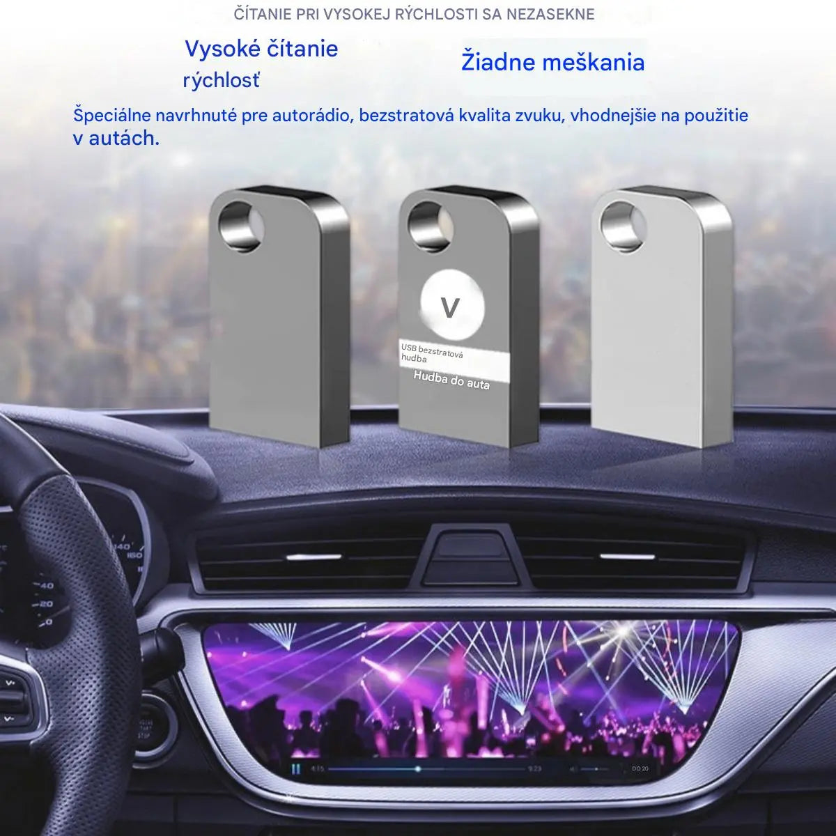 🚗🎵🎵【Hudobný USB kľúč】Vstavaných 8000 skladieb, 600 hudobných videí a 6D zvukové efekty