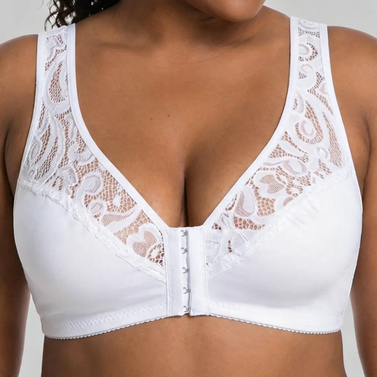 💕 Zadnji dan - 50% popusta【Set od 3 dijela】【L-4XL】😍 Push-up grudnjak s žicom za veće veličine, prozračni, bešavni dizajn s kopčanjem sprijeda, plaćanje pouzećem