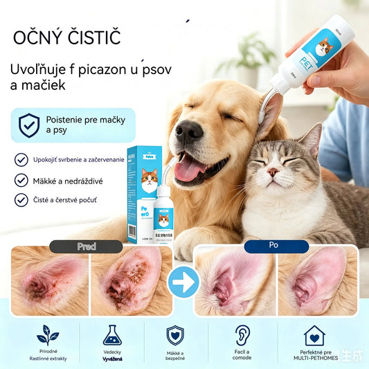 🐶🐱 Čistič uší na zmiernenie svrbenia uší u psov a mačiek.