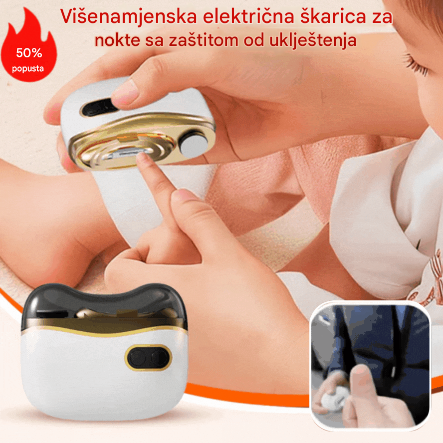 ✂️💅 Višenamjenska električna turpija za nokte, električne škarice za nokte s funkcijom protiv uštipnuća