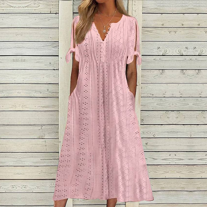 🏆【Najpredávanejšie】[S-5XL]👗Jednoduché a krásne jednofarebné šaty