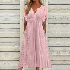 🏆【Najpredávanejšie】[S-5XL]👗Jednoduché a krásne jednofarebné šaty