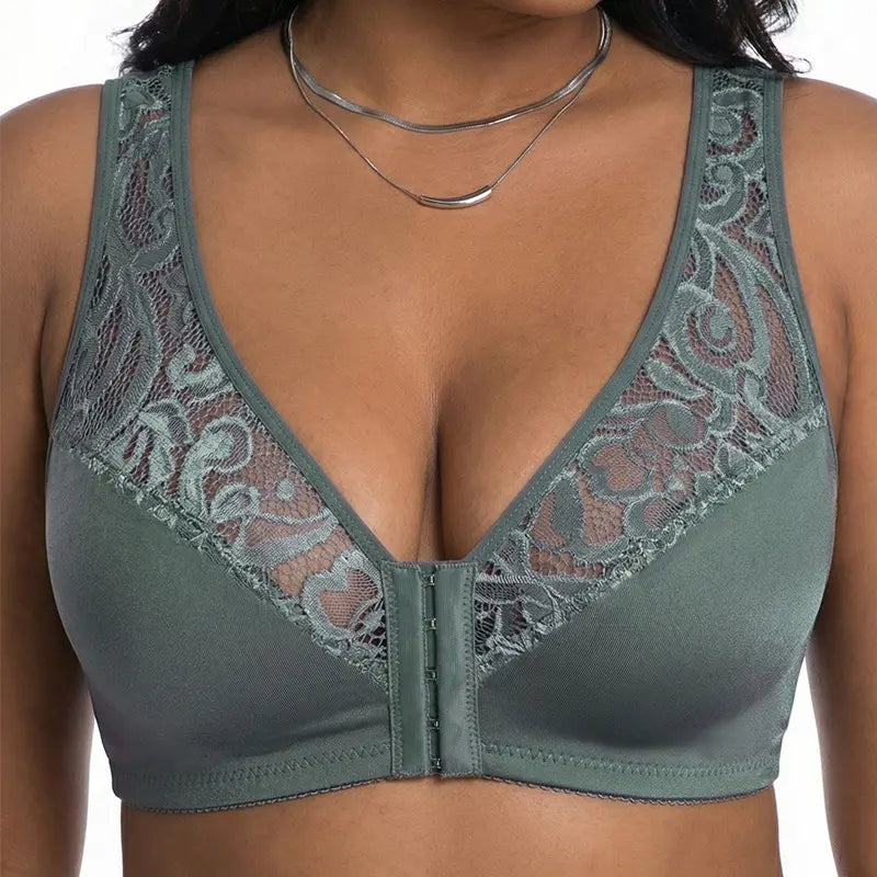 💕 Zadnji dan - 50% popusta【Set od 3 dijela】【L-4XL】😍 Push-up grudnjak s žicom za veće veličine, prozračni, bešavni dizajn s kopčanjem sprijeda, plaćanje pouzećem