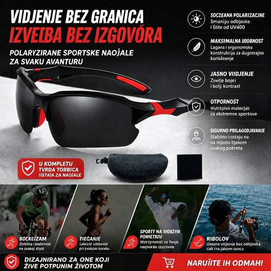 💥【Kupite jedan, dobijte jedan gratis】🕶️Polarizirane sportske sunčane naočale s aerodinamičnim dizajnom okružja