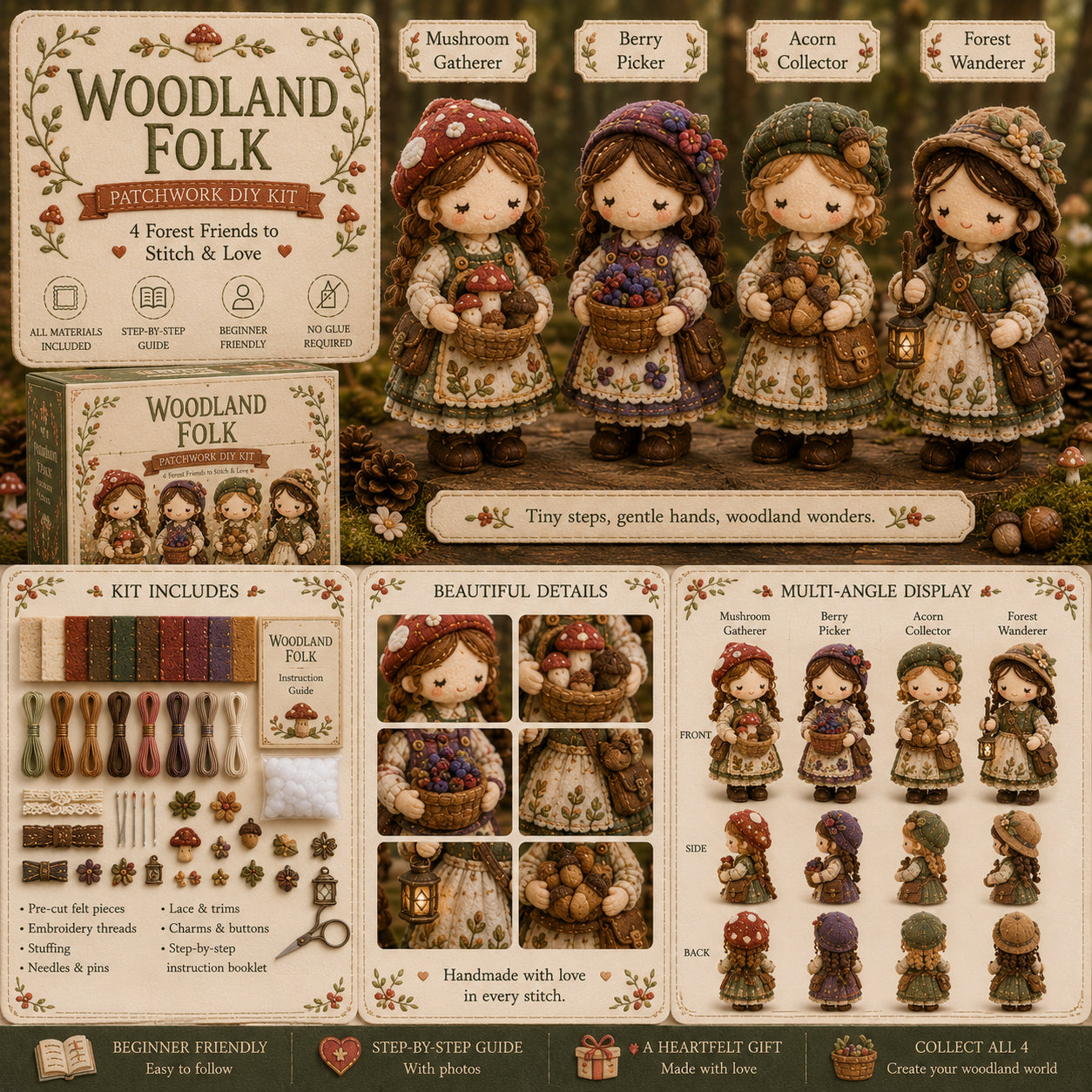 🎁Posledný deň: Využite zľavu 80 %! 🧵 Miniatúrna patchworková sada zo série Miniature World.