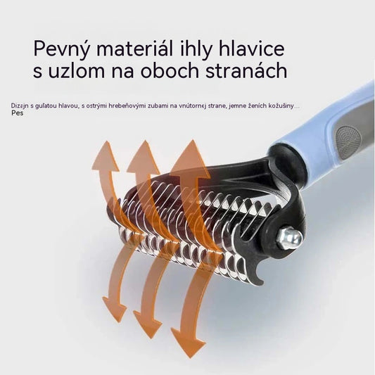 🐶【Balenie 2 kusov】Obojstranné kefy na starostlivosť o domáce zvieratá na strihanie a odstraňovanie chlpov