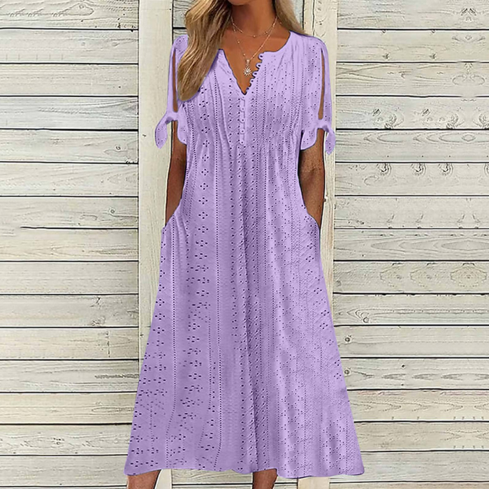 🏆【Najpredávanejšie】[S-5XL]👗Jednoduché a krásne jednofarebné šaty