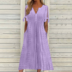 🏆【Najpredávanejšie】[S-5XL]👗Jednoduché a krásne jednofarebné šaty