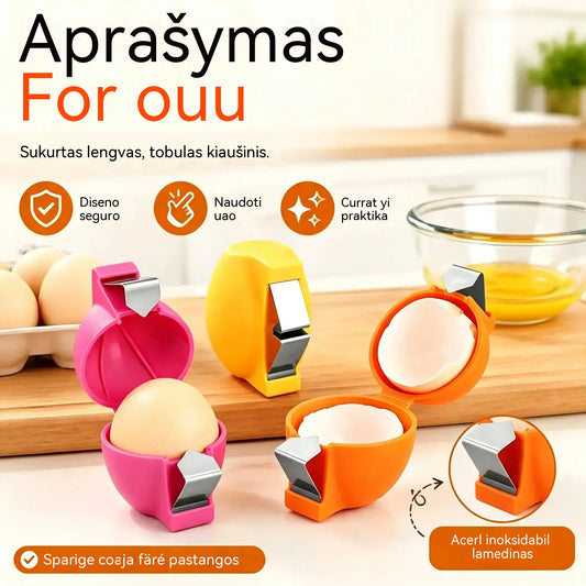 🔥🥚 Pirkite 1, gaukite 2 NEMOKAMAI - 3× kiaušinių atidarytuvas. Greitas ir paprastas kiaušinių atidarymas