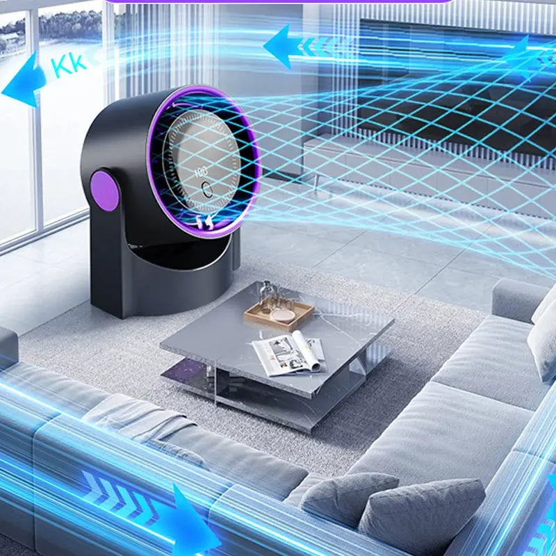 🧊🍃Nový stolový ventilátor bez lopatiek s turbínou (možno namontovať na stenu)