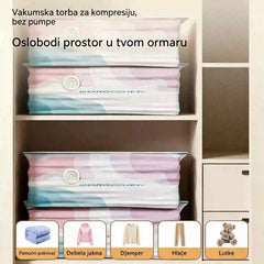 🧳 5 za samo 22 € 💨 Velike kompresibilne vakuumske vrećice za pohranu: Nije potrebna zračna pumpa, nepropusne su, idealne za uštedu prtljage i prostora u domu ✈️