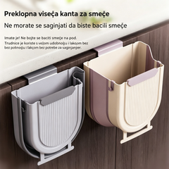 🗑️🚪Viseća sklopiva kanta za smeće za kuhinju, viseća kanta za smeće za vrata kućnog ormarića