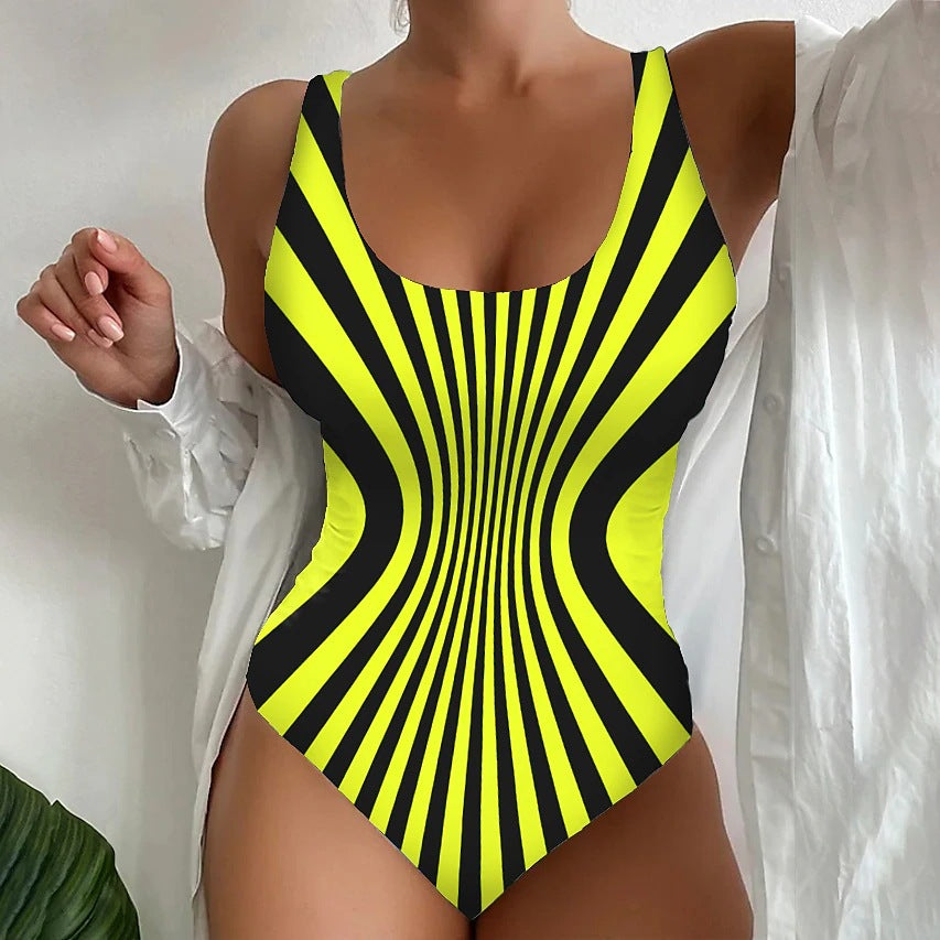 🩱S~5XL🏖️ Štýlové a pohodlné pruhované jednodielne plavky | Trendy kúsok leta 2026 🌊💃