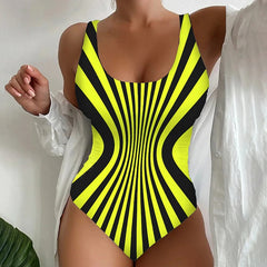 🩱S~5XL🏖️ Štýlové a pohodlné pruhované jednodielne plavky | Trendy kúsok leta 2026 🌊💃