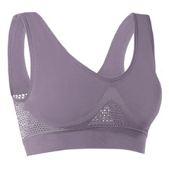 😍【2 kusy za 25€】Bezšvová podprsenka pre plné veľkosti ❤️ Priedušná, chladivá a pohodlná 【40–120 kg】