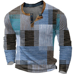 【🔥Oferta ograniczona czasowo🔥】Męska koszulka polo z długim rękawem i nadrukiem Koszulka polo z długim rękawem【S-4XL】