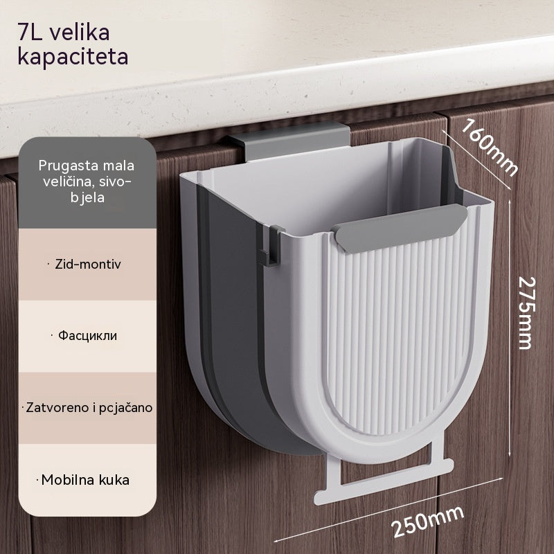 🗑️🚪Viseća sklopiva kanta za smeće za kuhinju, viseća kanta za smeće za vrata kućnog ormarića