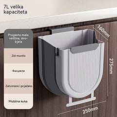 🗑️🚪Viseća sklopiva kanta za smeće za kuhinju, viseća kanta za smeće za vrata kućnog ormarića