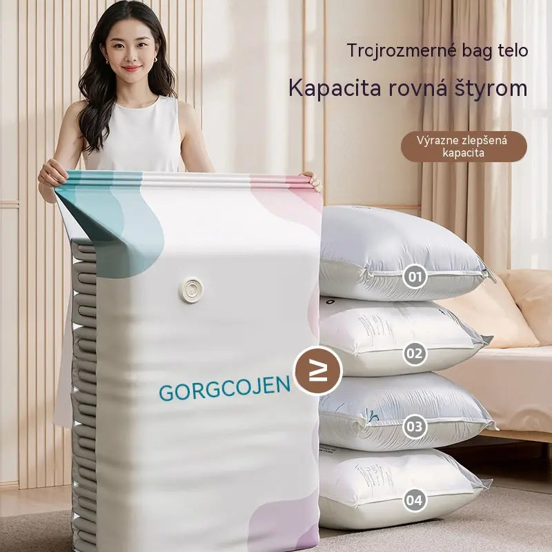 🧳 5 kusov za 24 EUR 💨 Veľká vakuová taška na kompresiu: nie je potrebná pumpa, nepriepustná a šetrí miesto v kufroch i doma ✈️