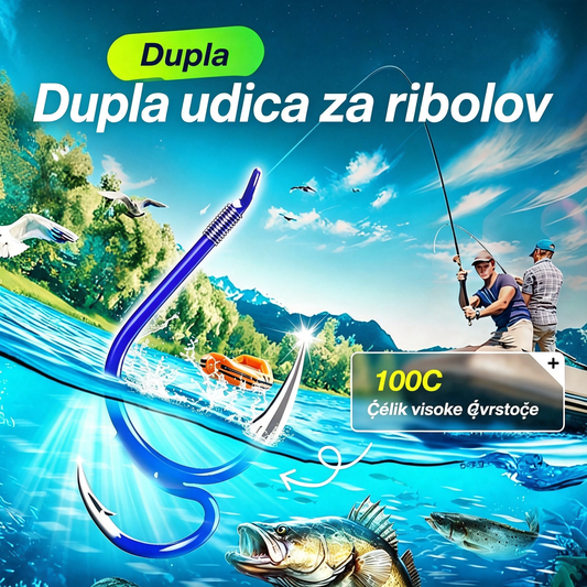 🔥【Set od 20】❤️‍🔥Super oštre klasične udice za ribolov s dvostrukom udicom