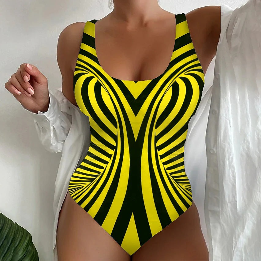 🩱S~5XL🏖️ Štýlové a pohodlné pruhované jednodielne plavky | Trendy kúsok leta 2026 🌊💃