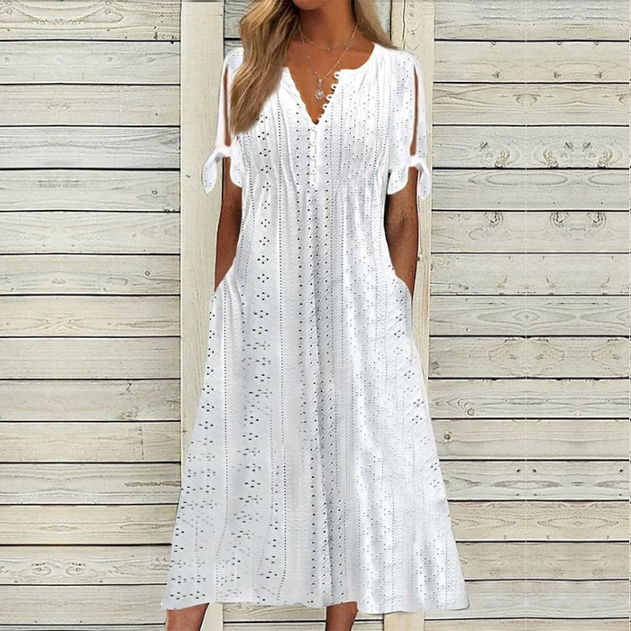 🏆【Najpredávanejšie】[S-5XL]👗Jednoduché a krásne jednofarebné šaty