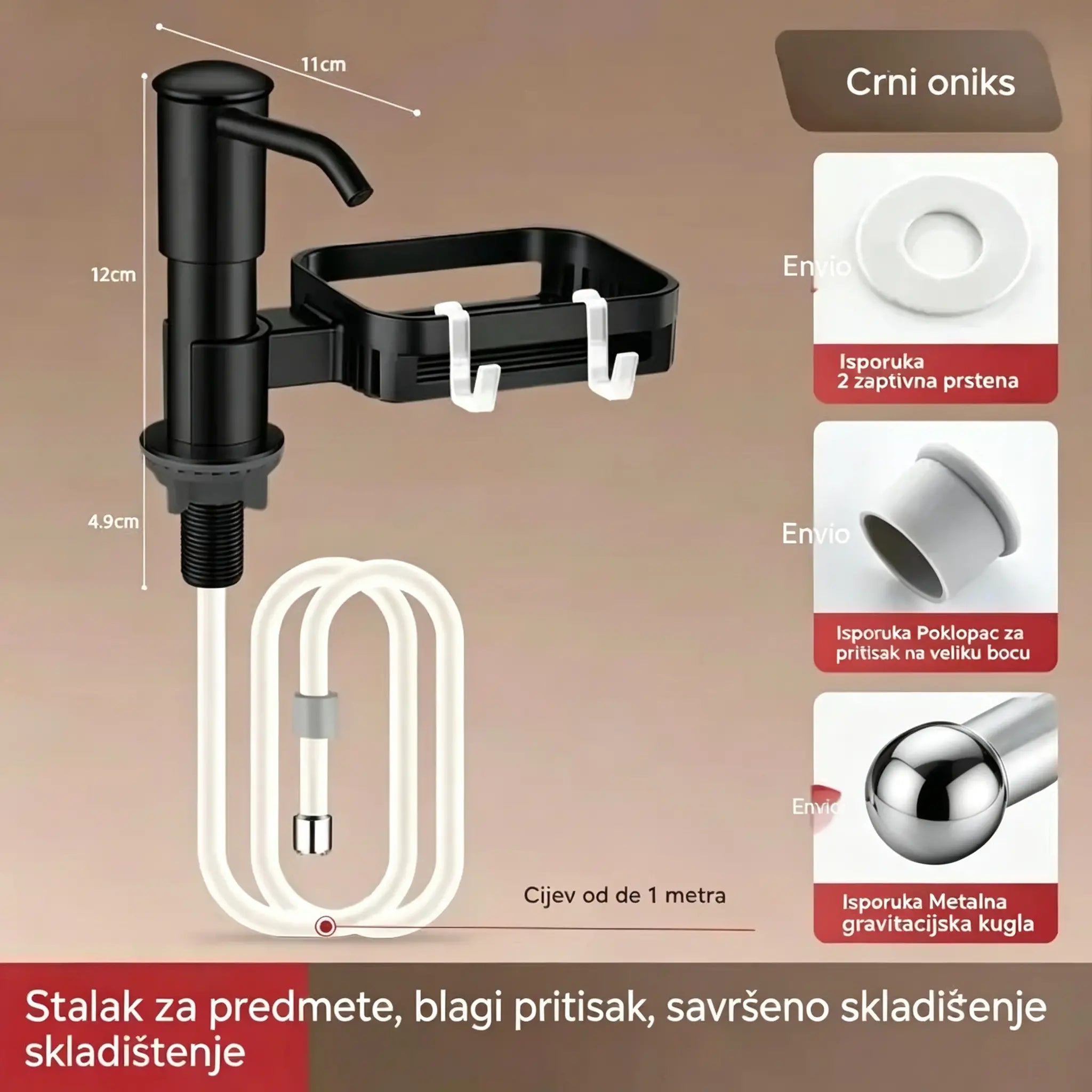 Komplet produžne cijevi dozatora sapuna za umivaonik u kupaonici