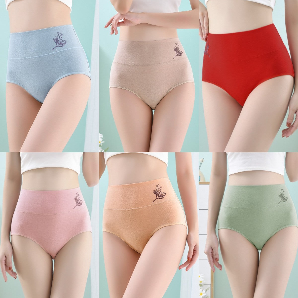 💖Prošlog dana 50% popusta - Pure pamučne gaćice visokog struka plus veličine za podizanje bokova [40-100 KG]