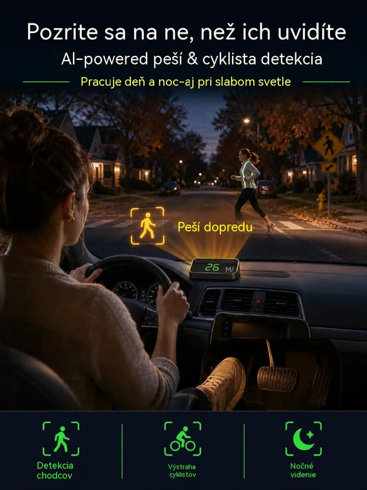 🔥 Švajčiarsky GPS HUD projektor – presný rýchlomer s veľkými číslami pre bezpečnú jazdu