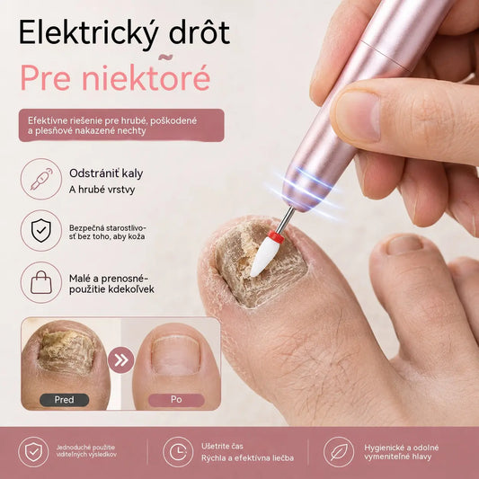 💅👍 Elektrický pilník na nechty používaný na liečbu onychomykózy (plesne nechtov)