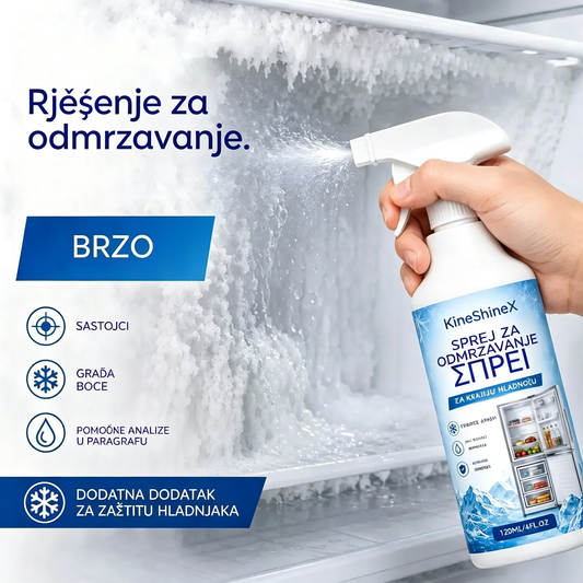 🔥【2 boce za samo 24 eura】❄️ 2026 Novi sprej za odmrzavanje 🧡 Brzo uklanja mraz iz hladnjaka