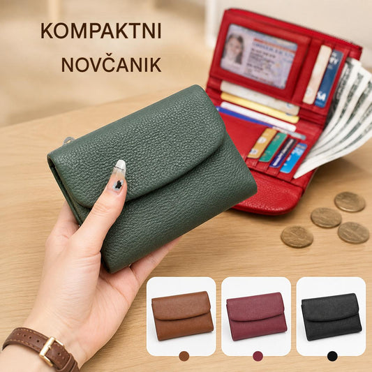 Pebble unisex novčanik od prave kože s RFID zaštitom