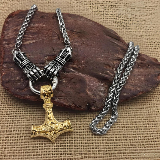 ⚡ 50 % ZĽAVA 🔥 Vikingský náhrdelník s Thorovým kladivom