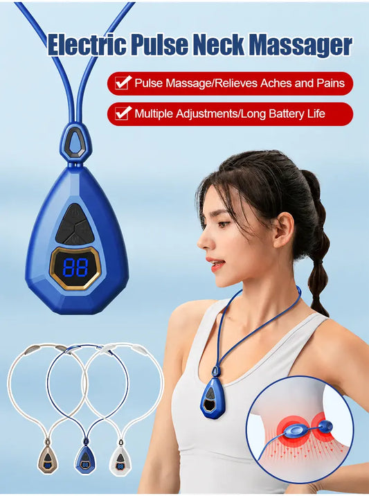 💆💆Masažer za vrat, mini pulsirajući pametni masažer.