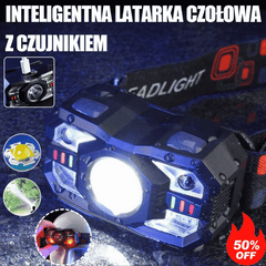 💡🌟【Gorąca sprzedaż】🔥🔥Inteligentna lampa indukcyjna o długim czasie pracy baterii, montowana na głowie, nocna latarka wędkarska