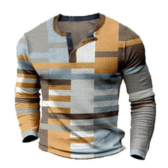 【🔥Oferta ograniczona czasowo🔥】Męska koszulka polo z długim rękawem i nadrukiem Koszulka polo z długim rękawem【S-4XL】