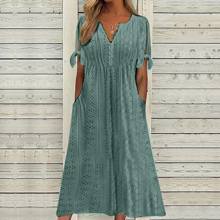 🏆【Najpredávanejšie】[S-5XL]👗Jednoduché a krásne jednofarebné šaty