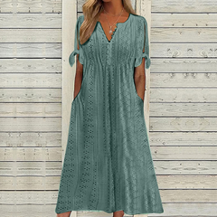 🏆【Najpredávanejšie】[S-5XL]👗Jednoduché a krásne jednofarebné šaty