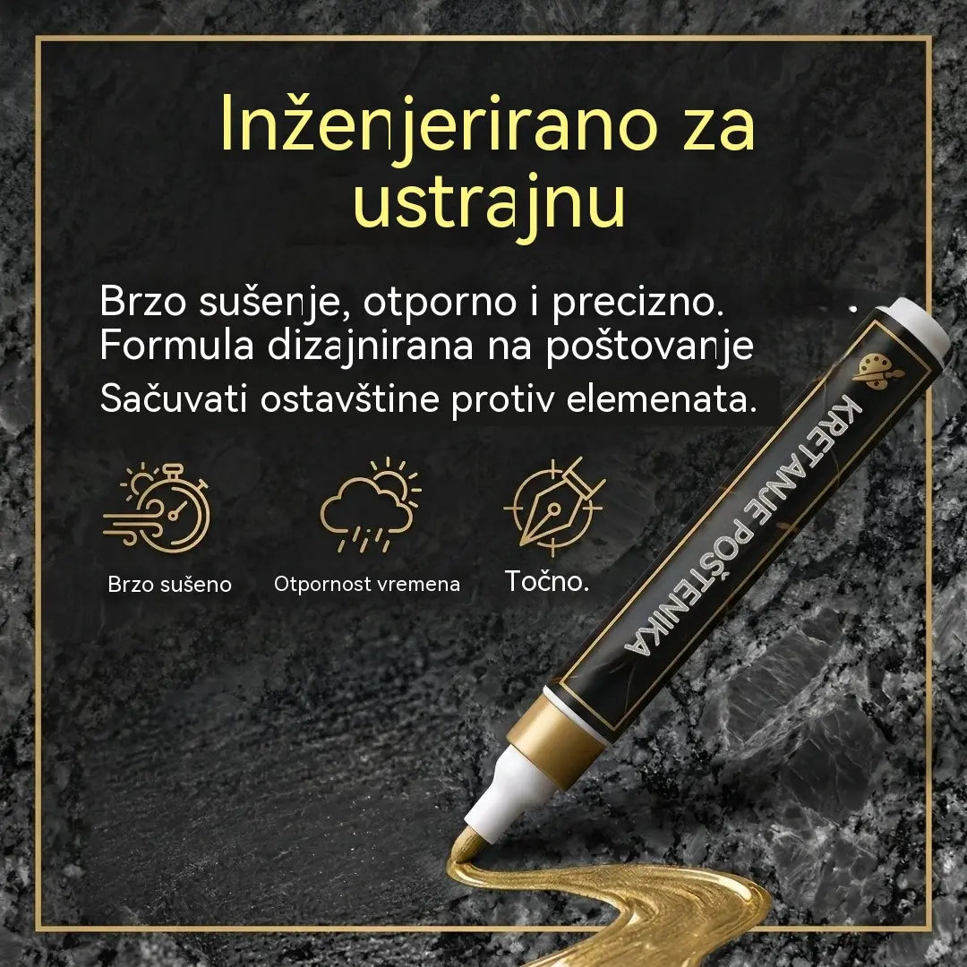 【Kupi jedan, dobi jedan gratis】🖍️Vodootporna i neblijedeća olovka za popravak i ponovno bojanje natpisa na kamenim pločama