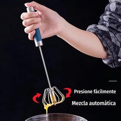 22€【 Conjunto de 2 piezas】Batidor de huevos semiautomático de acero inoxidable