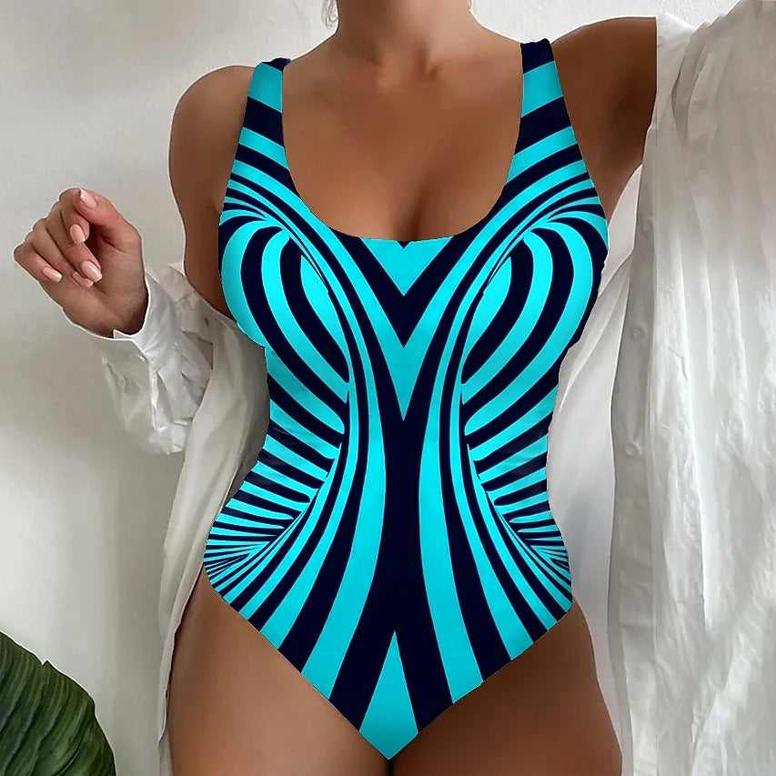 🩱S~5XL🏖️ Štýlové a pohodlné pruhované jednodielne plavky | Trendy kúsok leta 2026 🌊💃
