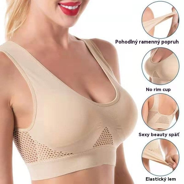 😍【2 kusy za 25€】Bezšvová podprsenka pre plné veľkosti ❤️ Priedušná, chladivá a pohodlná 【40–120 kg】