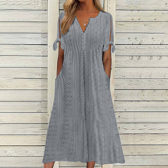 🏆【Najpredávanejšie】[S-5XL]👗Jednoduché a krásne jednofarebné šaty