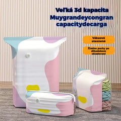 🧳【5-dielna sada】💨 Veľké, stlačiteľné vákuové úložné vrecko: nevyžaduje pumpičku, je nepriepustné a ideálne na úsporu miesta v kufri a doma ✈️