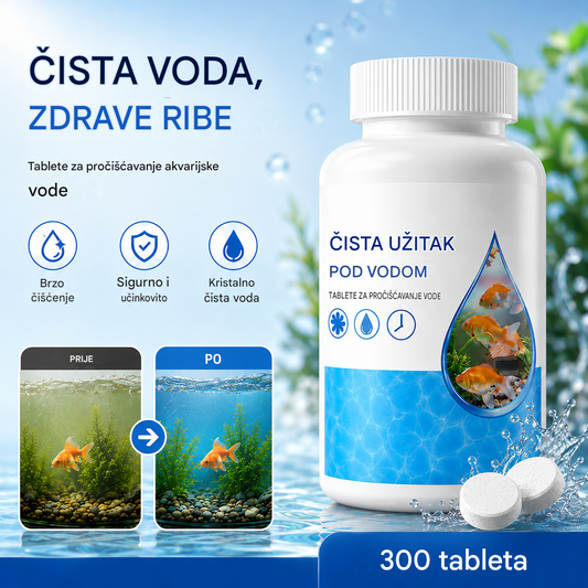 🐟【300 tableta】💧 Šumeće tablete za čišćenje vode u akvariju i ribnjaku, tablete za oksigenaciju akvarija 🔥