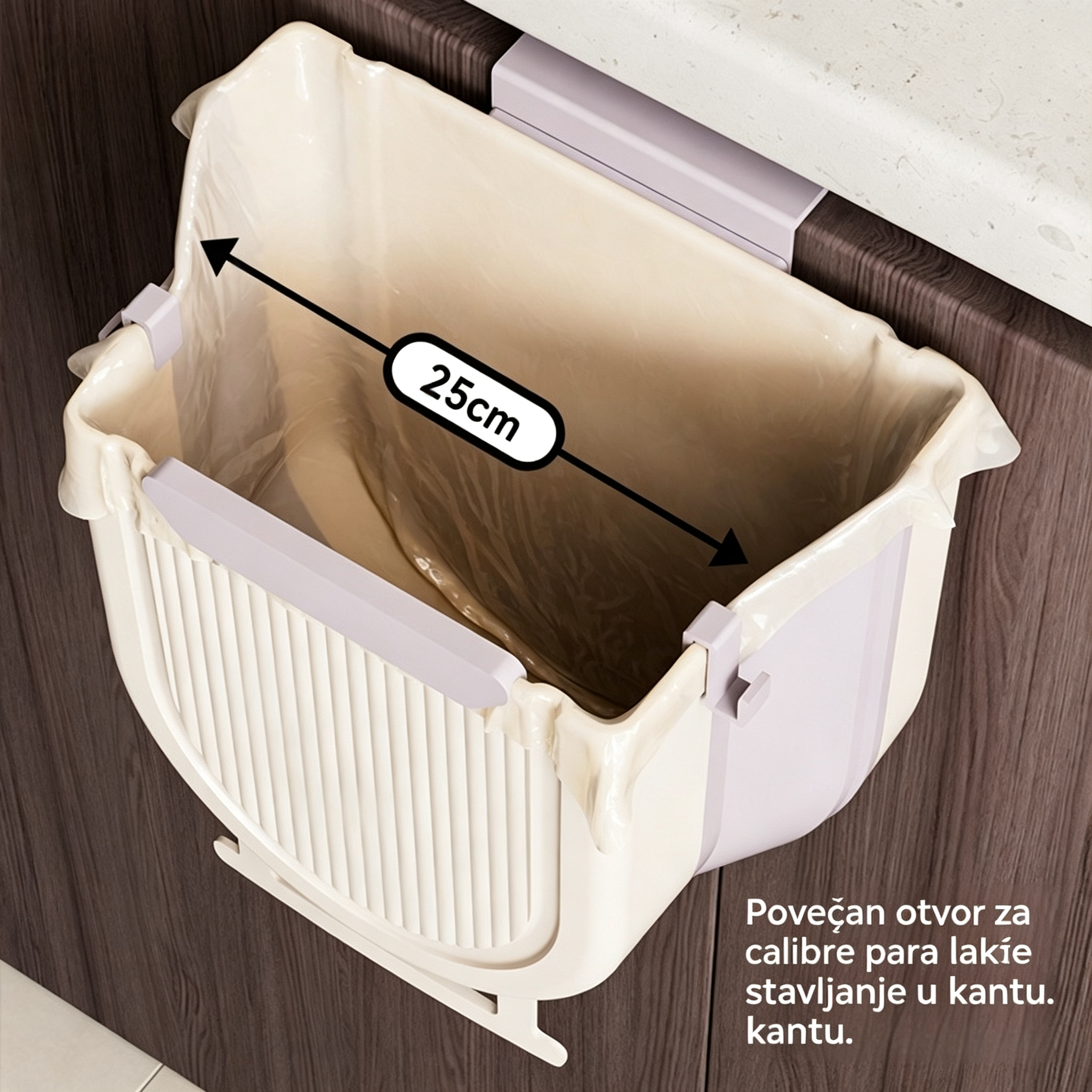 🗑️🚪Viseća sklopiva kanta za smeće za kuhinju, viseća kanta za smeće za vrata kućnog ormarića