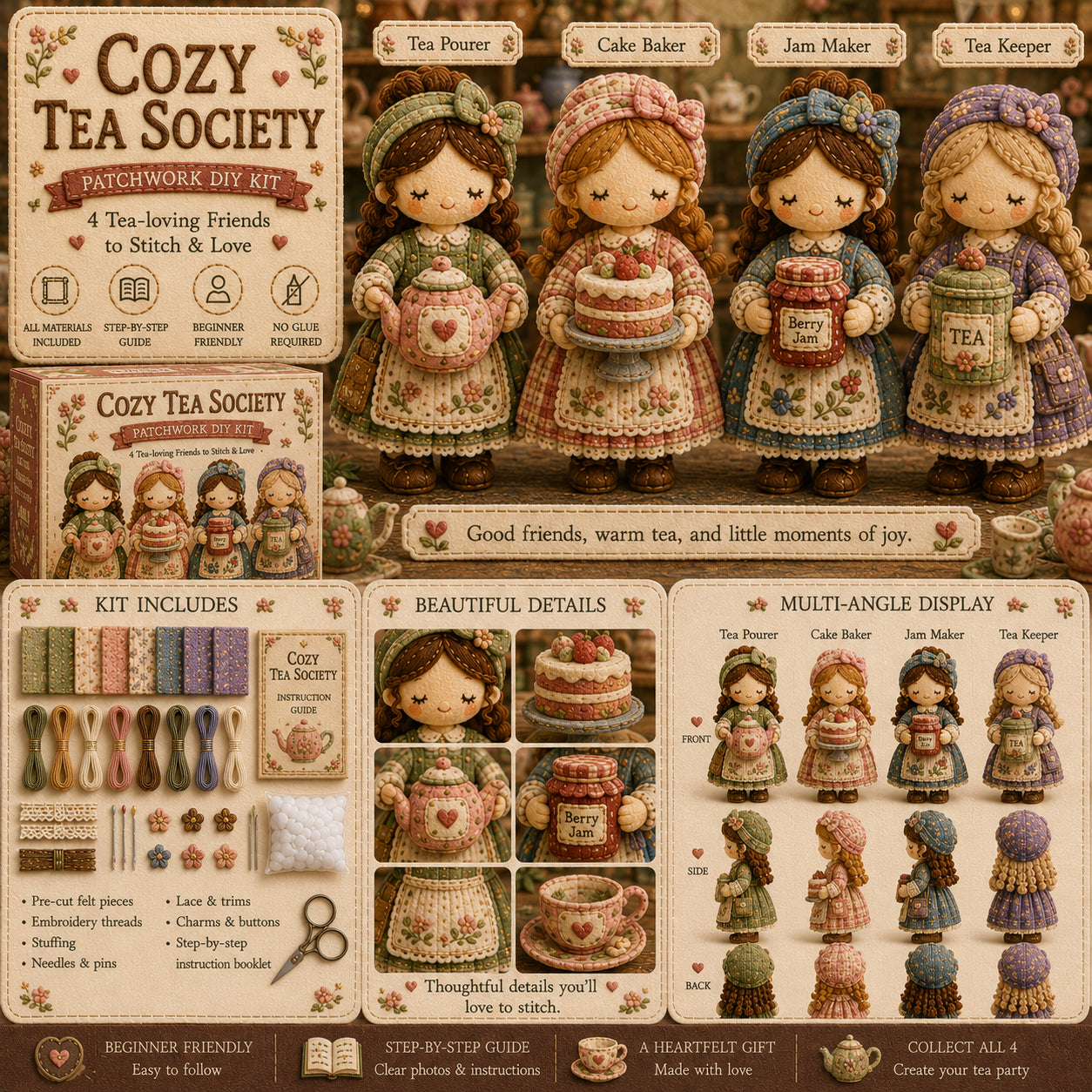 🎁Posledný deň: Využite zľavu 80 %! 🧵 Miniatúrna patchworková sada zo série Miniature World.