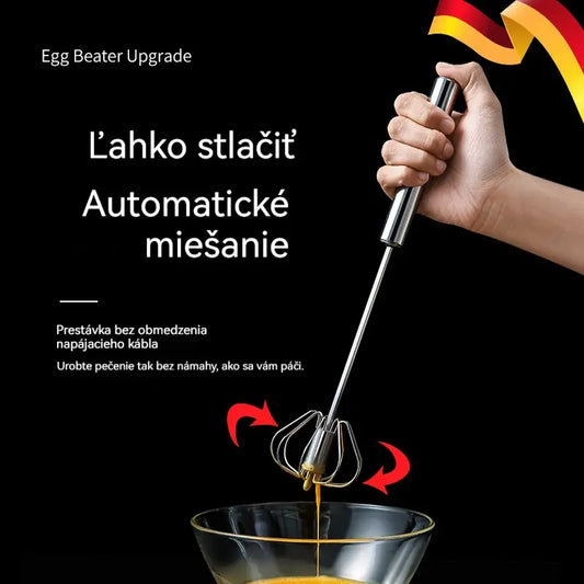 🔥 【2 vnt. pakuotė】 Pusiau automatiniai nerūdijančio plieno kiaušinių plaktuvai