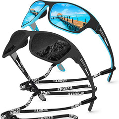 🚵‍♂️😎 【50% zniżki 🔥】🎣🕶️ Męskie sportowe okulary przeciwsłoneczne, polaryzacyjne, z lustrzanymi szkłami, nowoczesne i pyłoszczelne, idealne do jazdy na rowerze na świeżym powietrzu
