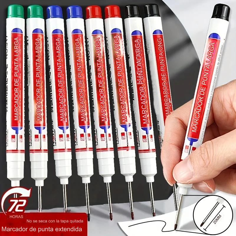 🔥【10 komada】Olovka s dugim vrhom od 20 mm, olovka za obradu drveta s dubokom rupom, višenamjenska olovka na bazi ulja s dugom glavom